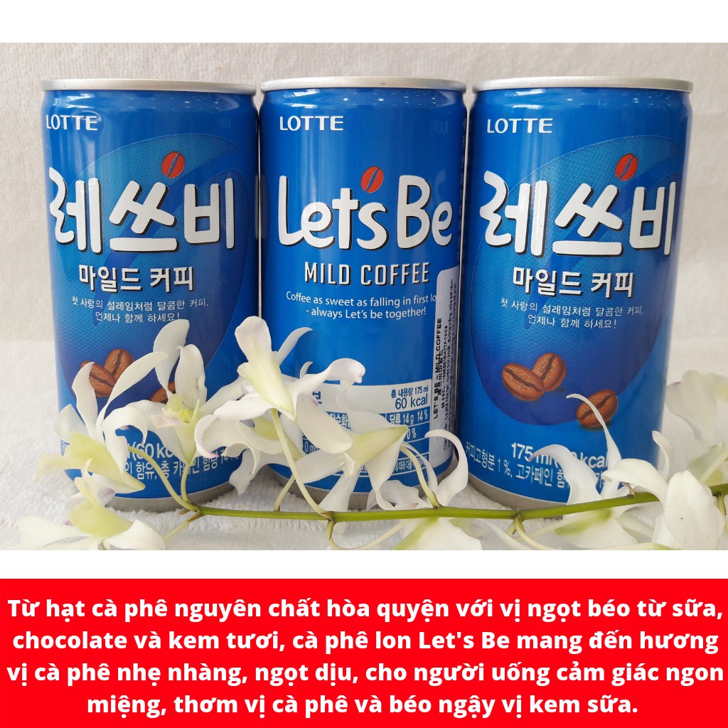 CÀ PHÊ LOTTE LET'S BE MILD COFFEE LON 175ML