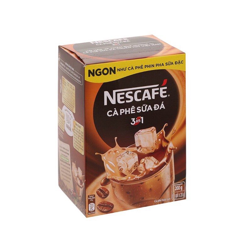 (MẪU MỚI) NesCafe - Cà phê sữa đá 3in1 hộp (10 gói x 20g)