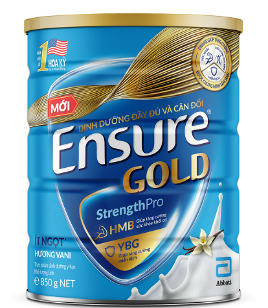 [Date 4.2025] Sữa Bột Ensure Gold Vani Ít Ngọt Lon 850g