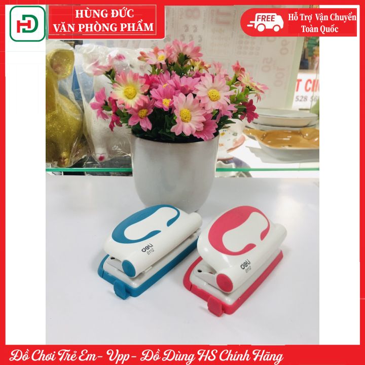 Máy đục lỗ deli e0112 đục lỗ 10 tờ punch bền đẹp là sự lựa chọn hàng đầu trong công sở văn phòng học sinh