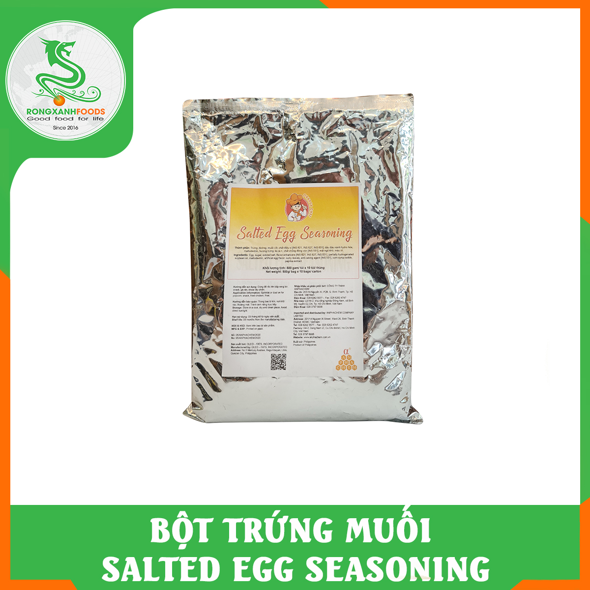 BỘT TRỨNG MUỐI 500g - Rồng Xanh Foods