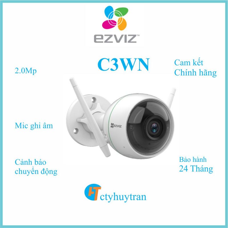 [quà tặng 100k]Camera Wifi EZVIZ C3WN 1080P ngoài trời, có mic tặng kèm nguồn chính hãng trị giá 100k, giá tốt {ctyhuytran}
