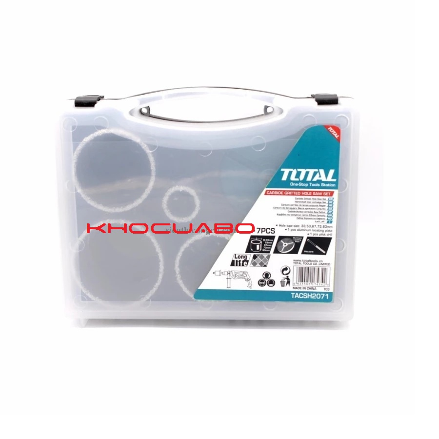 BỘ 7 MŨI KHOÉT LỖ (cacbua) TOTAL TACSH2071