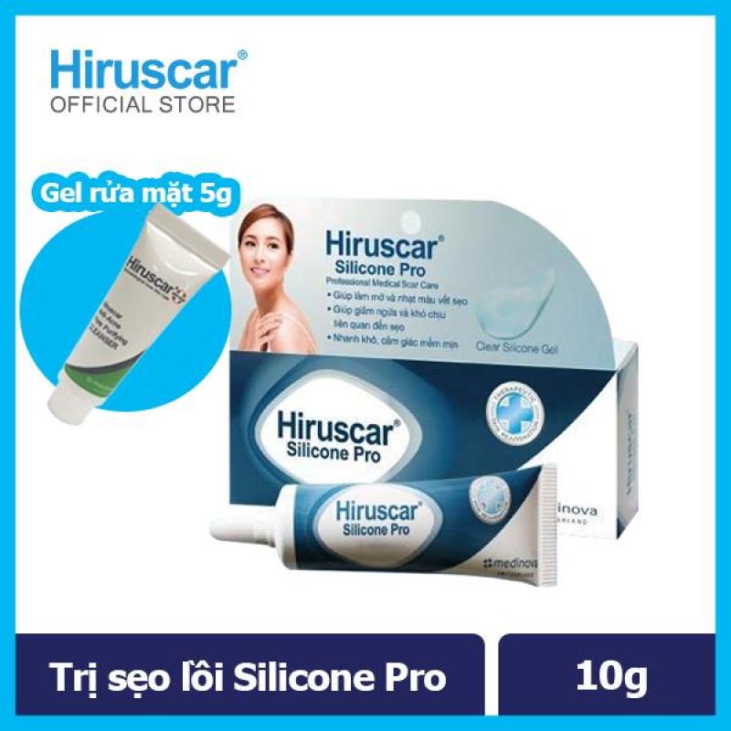[Tặng sữa rửa mặt 5g] Gel Trị Sẹo Mổ, To, Lồi & Phì Đại Hiruscar Silicone Pro 10g nhập khẩu