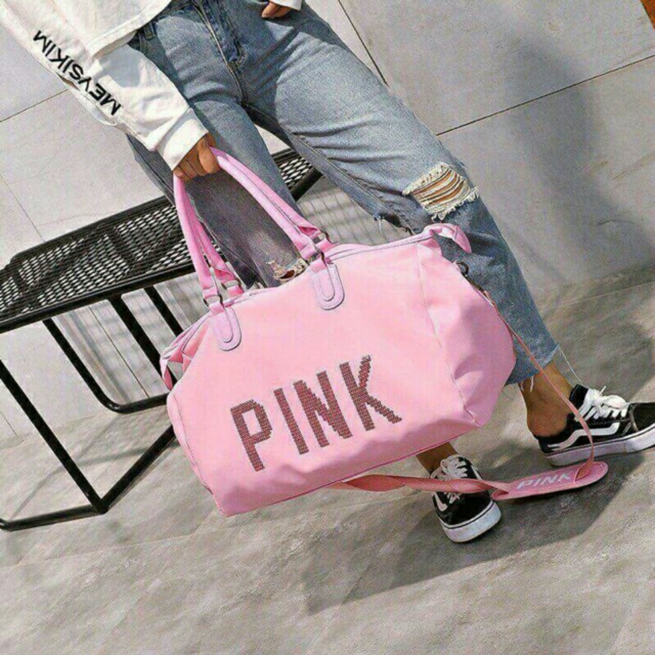 Túi du lịch pink size đại