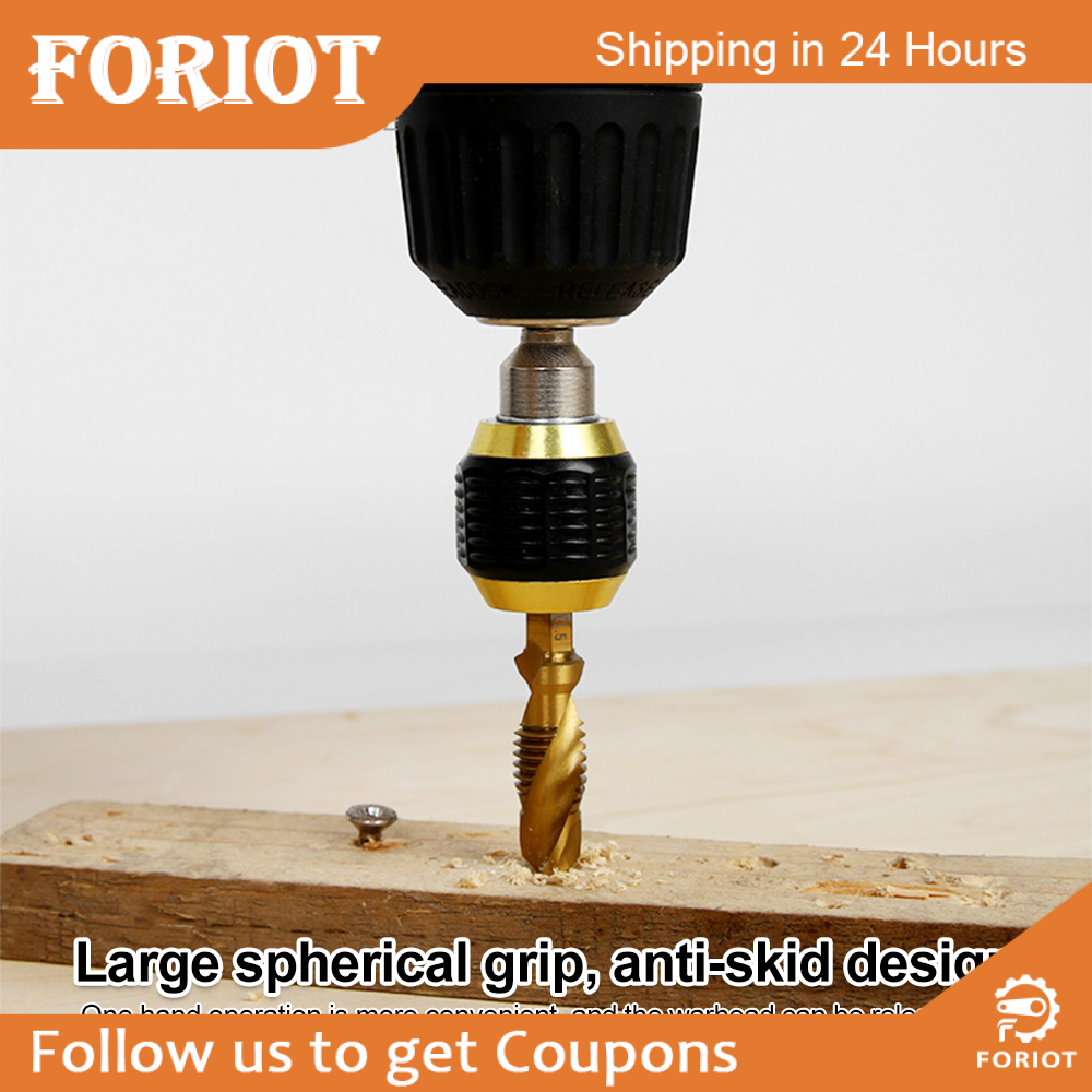 Foriot Tuốc Nơ Vít Đầu Kẹp Mũi Khoan Không Chìa Khóa 60Mm Bộ Chuyển Đổi Điều Khiển Tác Động Dụng Cụ Mũi Khoan Chuôi Lục Giác 1/4 Inch Dụng Cụ Chuyển Đổi Chuyển Đổi Nhanh