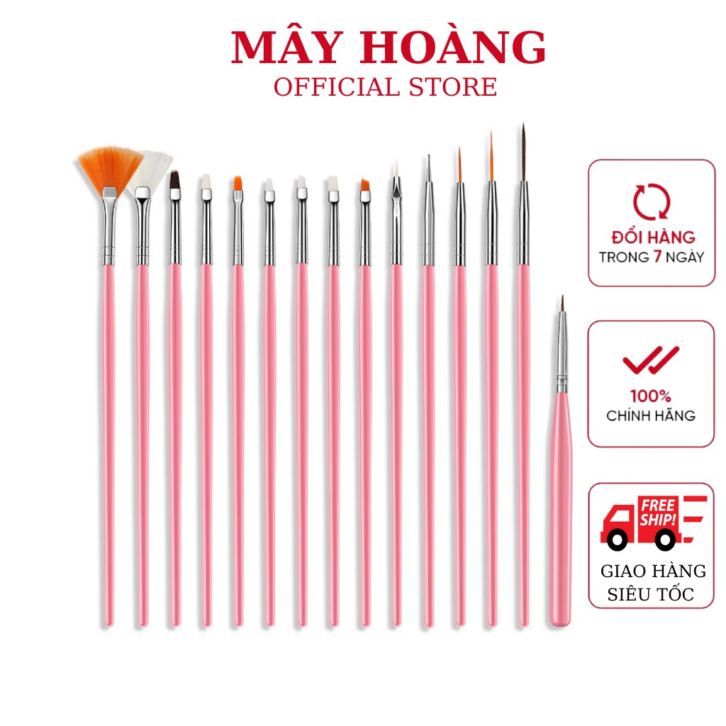 Set cọ 15 cây vẽ móng nails