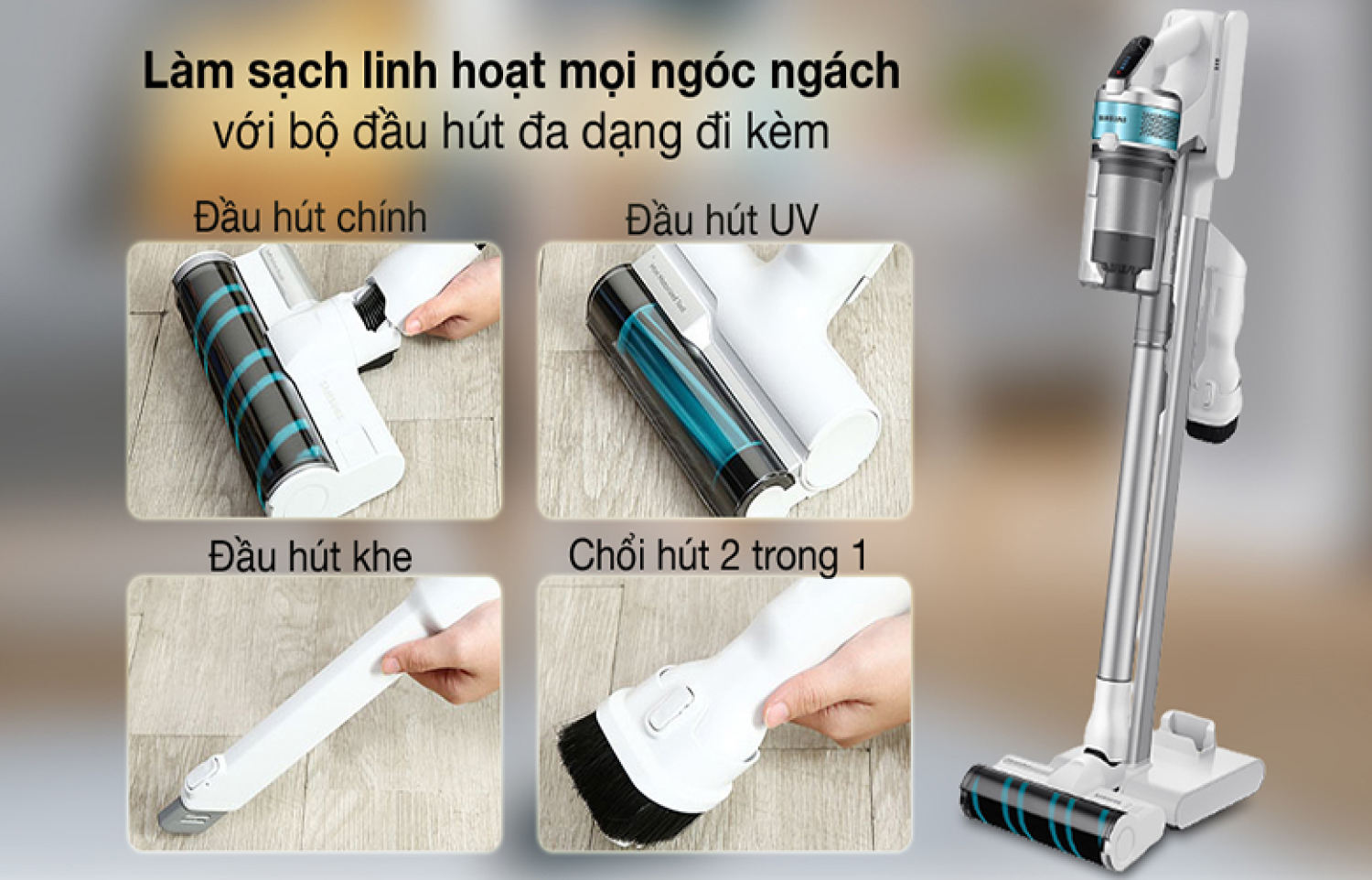 Máy hút bụi không dây Samsung VS15R8544S1/SV