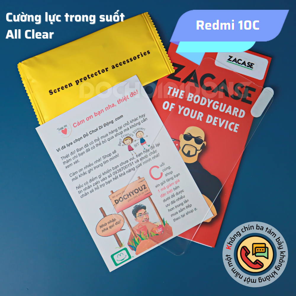 Miếng dán cường lực Xiaomi Redmi 10C Zacase