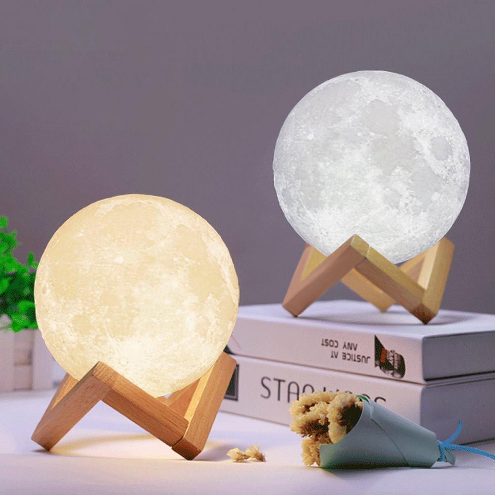 Đèn Ngủ Mặt Trăng 3D LED Đẹp 2019 Nhiều Kích Thước Đèn Bàn Quà Tặng Tết