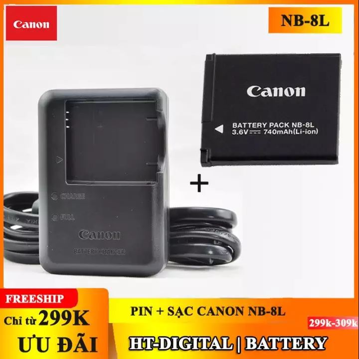 Combo pin + sạc Canon NB-8L