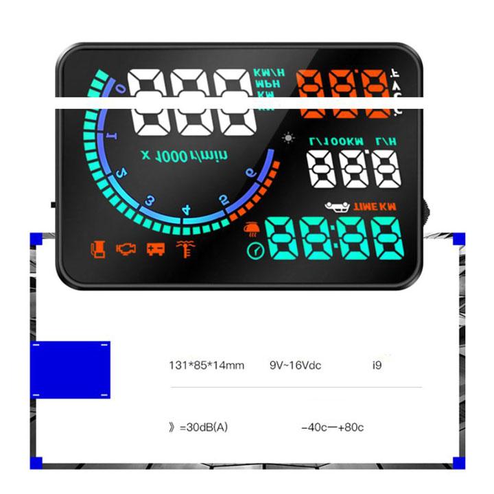 Màn hình kĩ thuật số hiển thị trên kính hud kết nối obd bản cao cấp màn 5.5inch hd