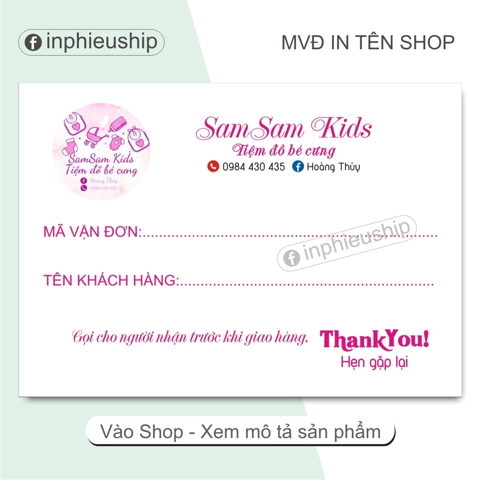 In tên riêng theo yêu cầu 400 phiếu (MS40)