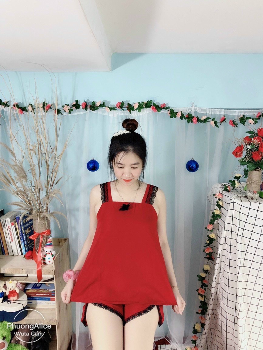 Set đồ ngắn kate lụa đẹp lụa Size M dưới 52kg / Size L từ 53kg đến 60kg