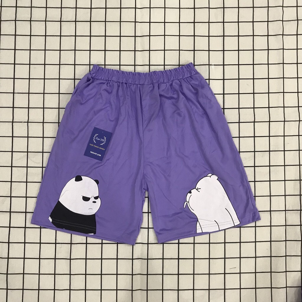 Quần Đùi Gấu Panda Siêu Dễ Thương Quần Đùi Coton Quần Đùi Nam Nữ Mặc Nhà Quần Đùi Hoạt Hình Dễ Thương TTSLB0078