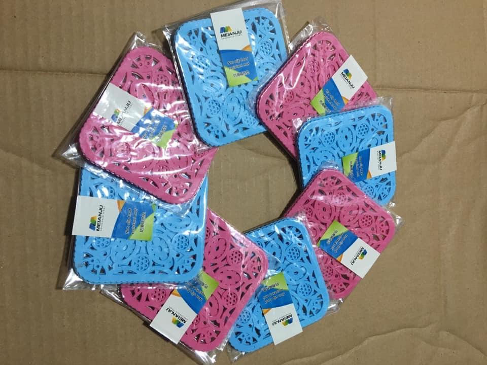 Set 2 miếng lót ly vuông