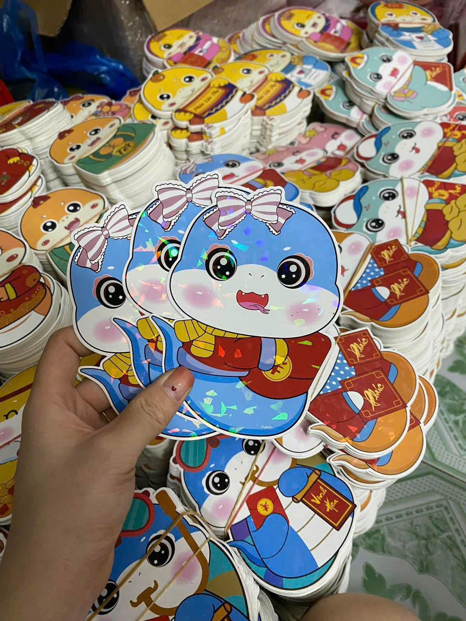 Combo 50 lì xì chibi mẫu rắn năm 2025 siêu hót