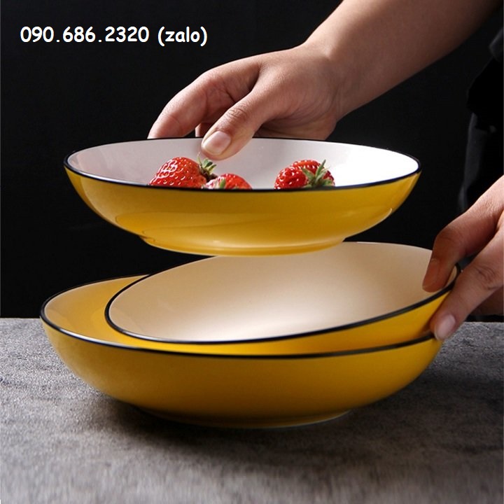 [HCM]dĩa sứ lòng sâu - dĩa sứ lòng sâu