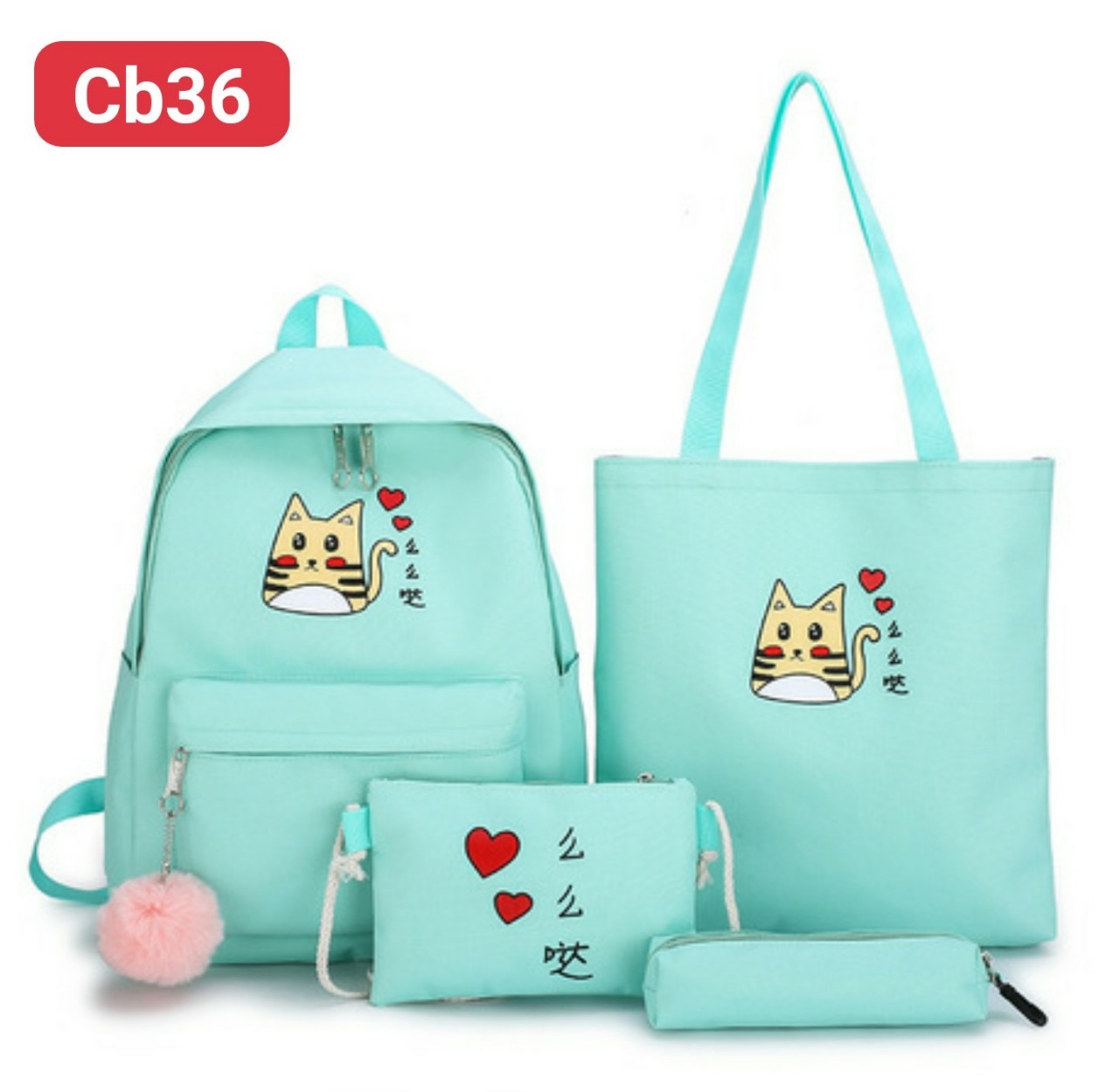 SET BALO NỮ 4 MÓN MÈO PIKACHU