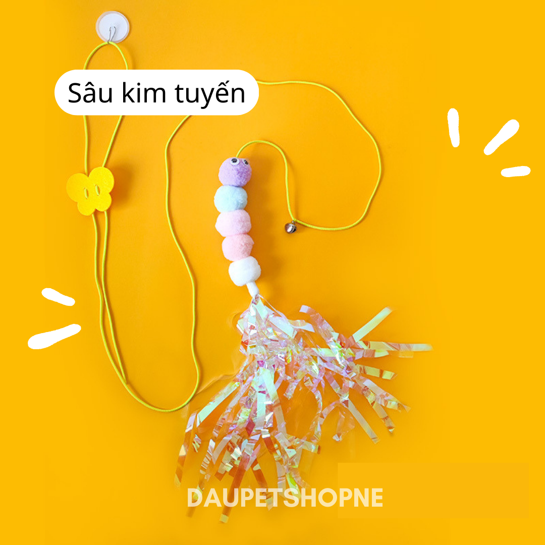 Đồ chơi dán tường dây treo cho mèo
