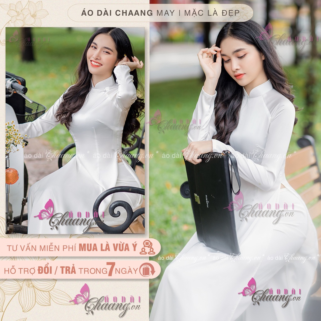 Áo dài lụa Tây Thi CHAANG May sẵn áo dài truyền thống cao cấp, vải lụa đẹp