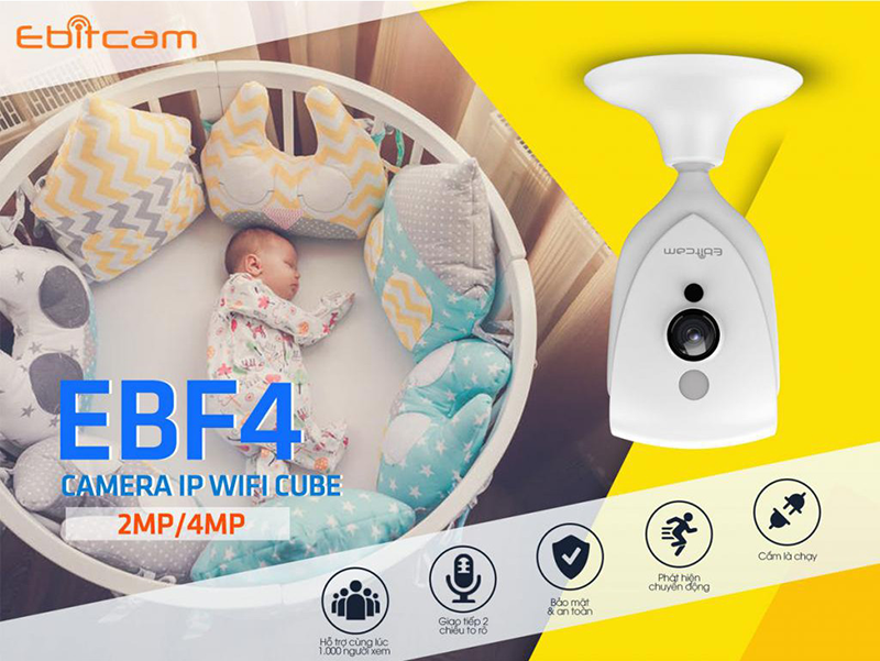 Camera Ebitcam EBF4 (2M) - Ebitcam EBF4 Không Dây dùng trong nhà