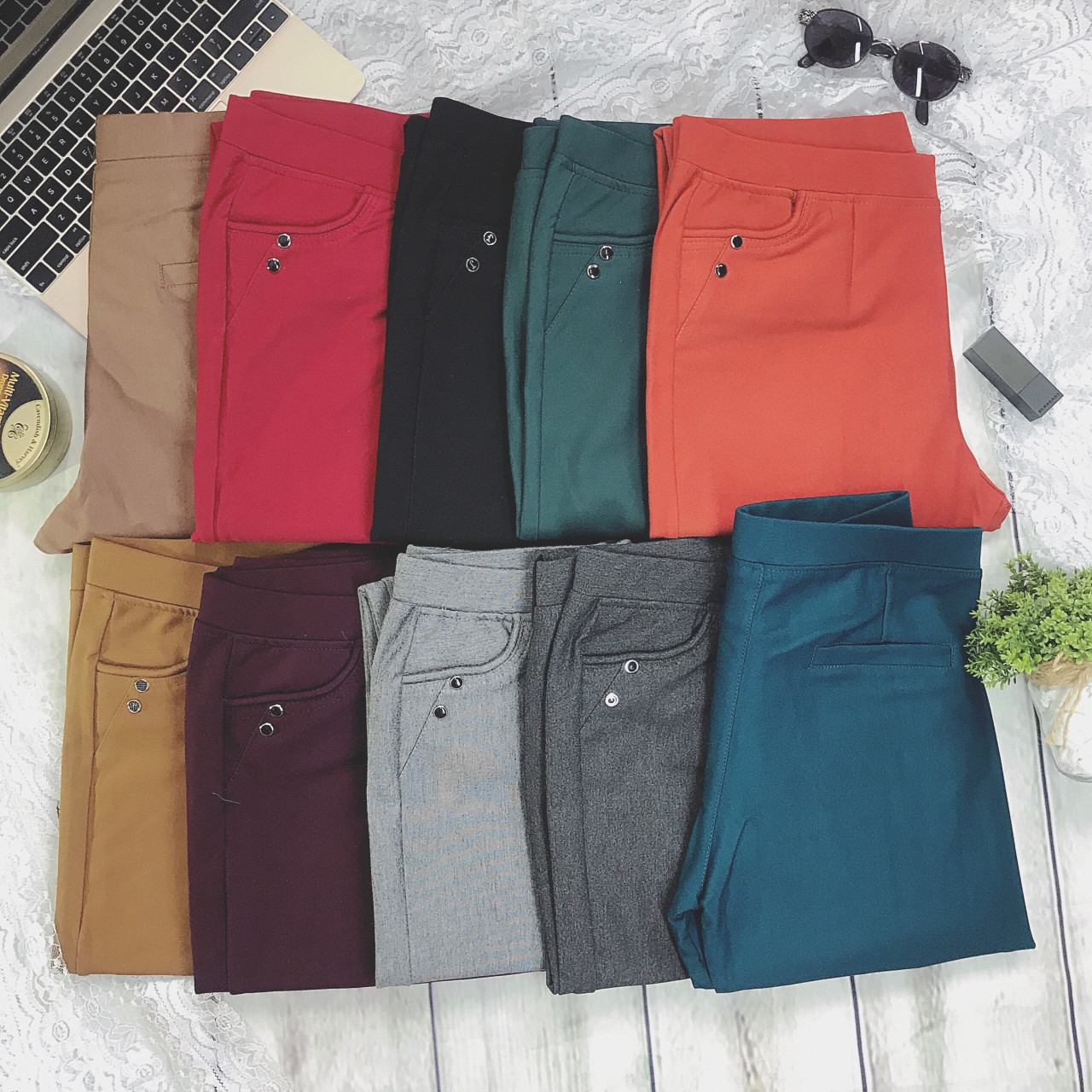 [HCM]QUẦN LỬNG NỮ - SIZE ĐẠI- COTTON ĐẸP - LƯNG THUN  - MẪU 2 NÚT
