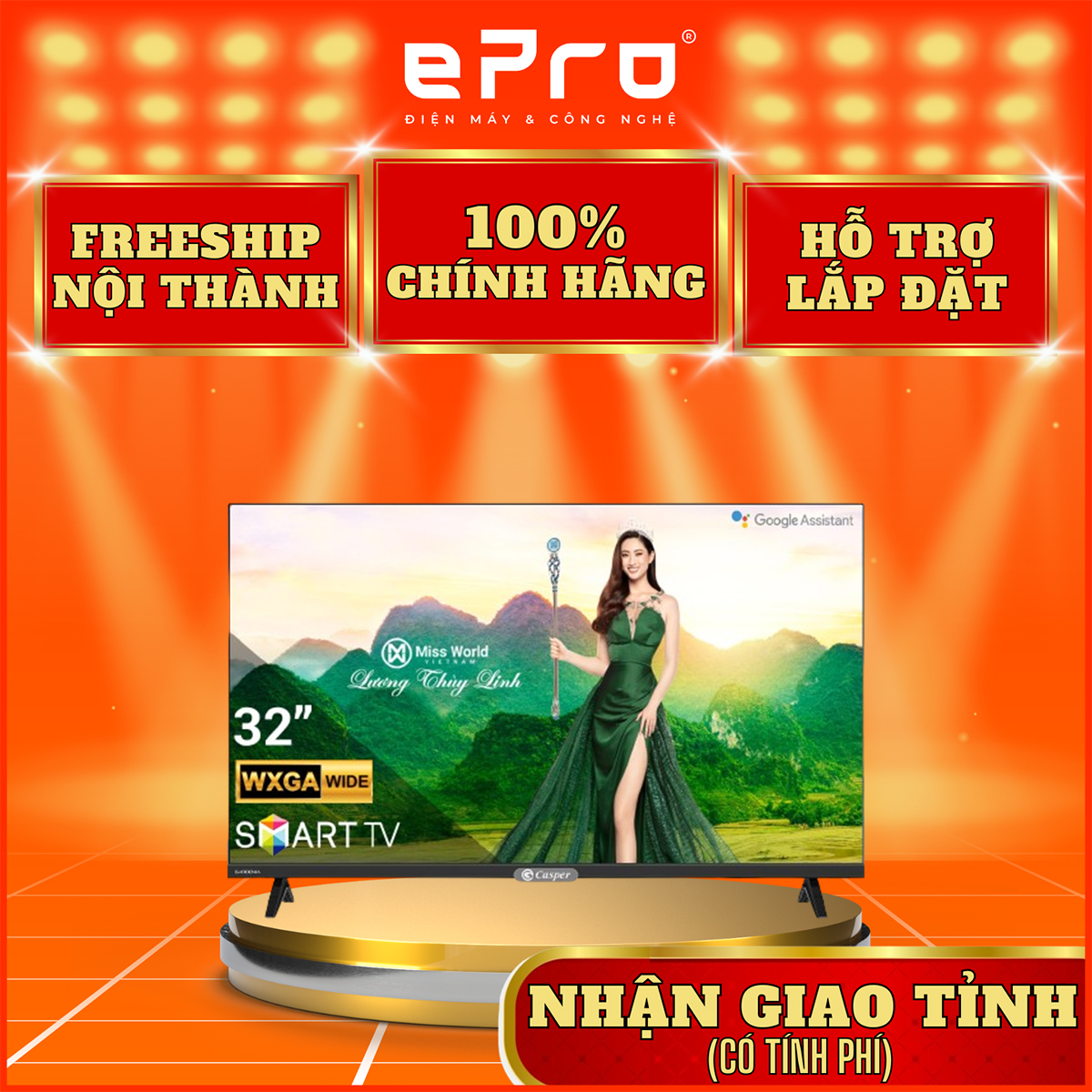 Smart tivi casper hd 32 inch 32hx6200 - hàng chính hãng