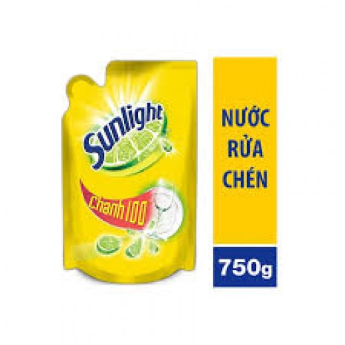 [HCM]Nước rửa chén Sunlight túi 750g (Matcha trà nhật/Chanh/Lô hội)