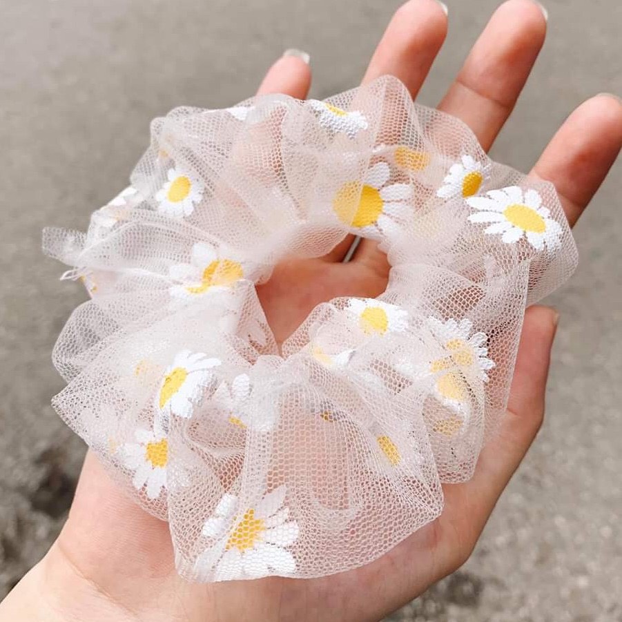 Dây buộc tóc vải hoa cho bé
