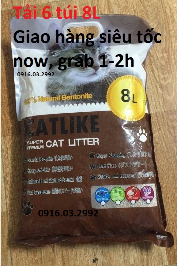 Cát Vệ Sinh Cho Mèo - Cát 8l Cafe