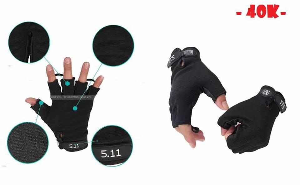 Combo phượt 3 món full đen (5.11 cụt+ ống tay chống nắng+ khăn đa năng)
