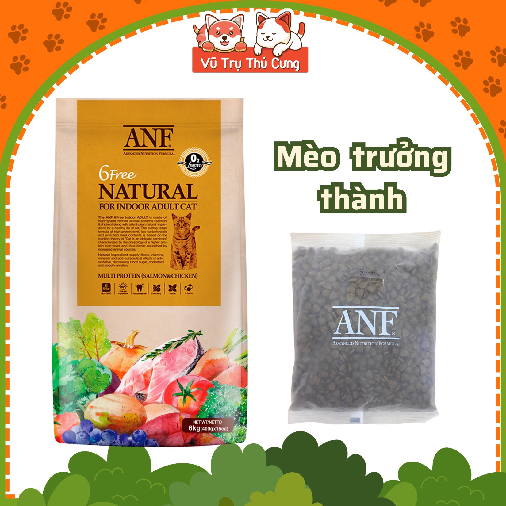 ANF organic nut feed for kitten, adult cat, Korea, nutritious from Trout, chicken and vegetable