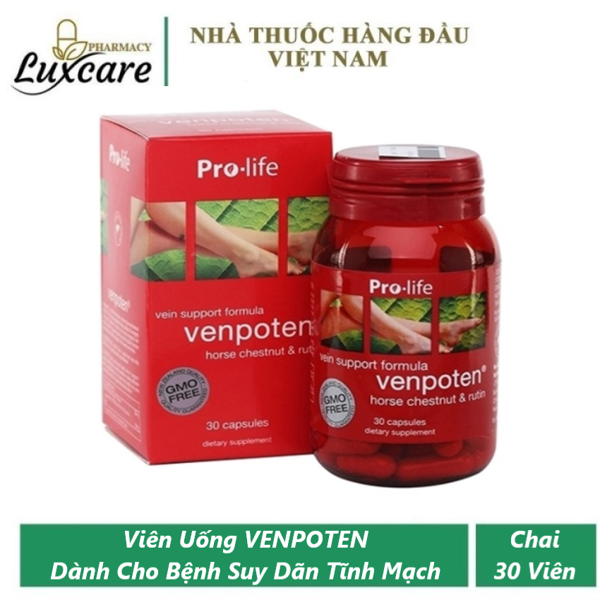 [HCM]Viên Uống Venpoten - Củng Cố Sức Bền Thành Mạch - Chai 30 Viên - Luxcare