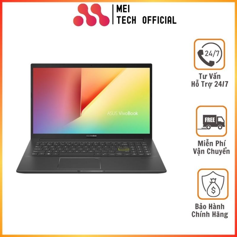 Laptop Asus Vivobook A515EA-BQ1532T/ Black/ Intel Core i3-1115G4 (up to 4.1Ghz, 6MB)/ RAM 4GB/ 512GB SSD/ Intel UHD Graphics/ 15.6inch FHD/ Win 10/ 2Yrs