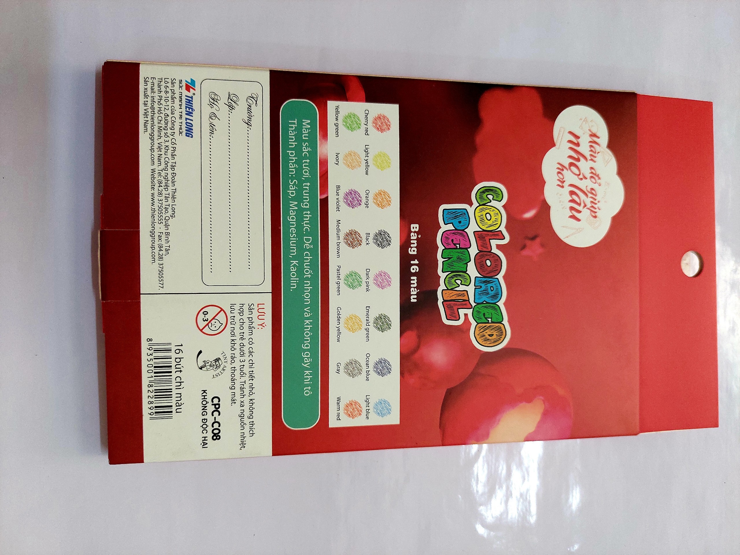 Dụng Cụ Học Sinh Bút Chì Màu ColoKit Thiên Long (12 Màu/16 Màu)