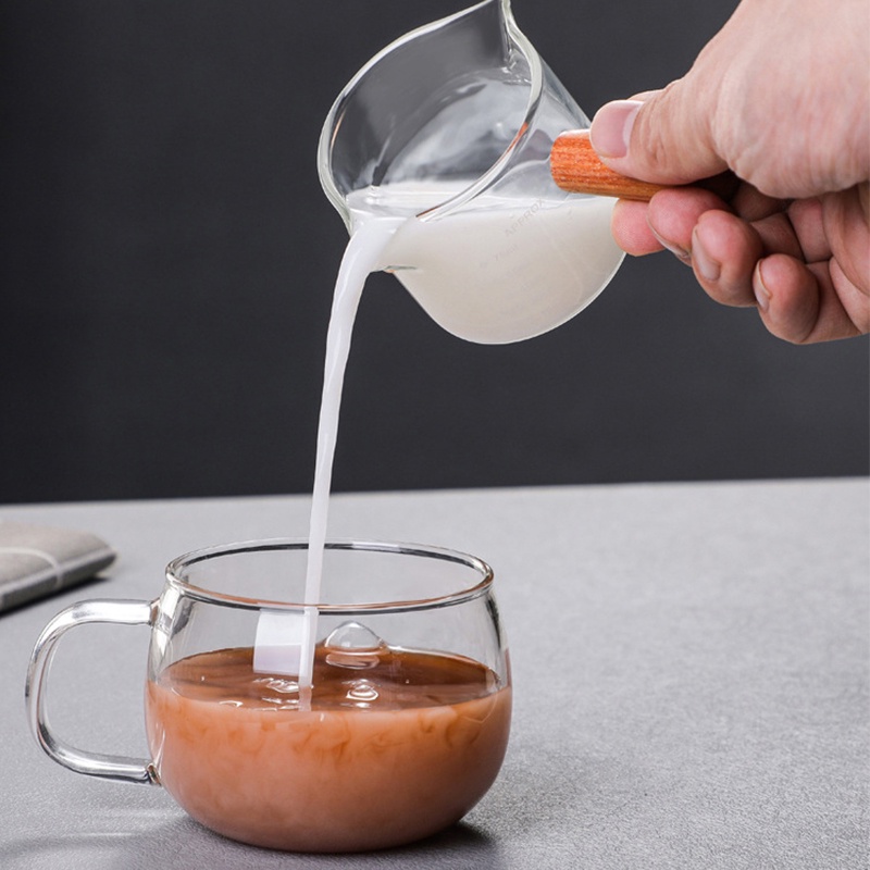 Cốc đong cà phê thuỷ tinh chịu nhiệt có 2 miệng rót 100ml