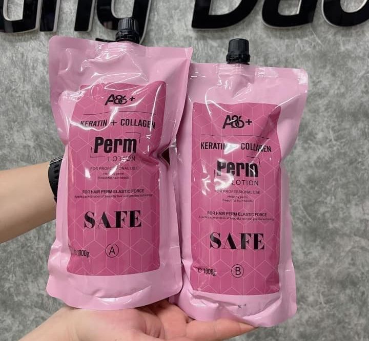 Bộ uốn tóc trung hòa A86 Safe không canh mềm hoá cho tóc yếu 1000ml
