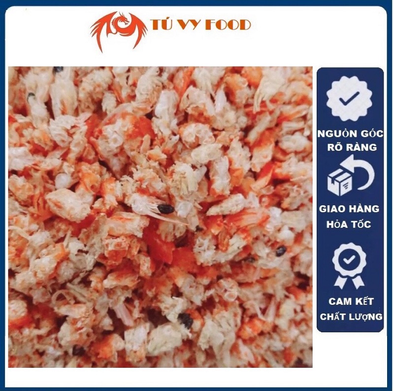 Đầu tôm biển sấy khô chuyên dùng nấu canh đặc sản cà mau 1kg / 500gram