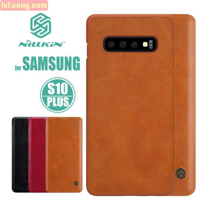 Bao Da Nillkin Qin Cho Samsung Galaxy S10 Plus