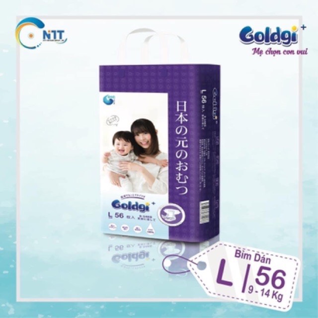 Bỉm dán Goldgi+nội địa Nhật các size Nb92/S84/M66