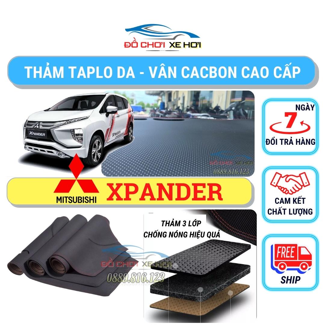 Thảm chống nắng taplo xe XPANDER, thảm da vân cacbon