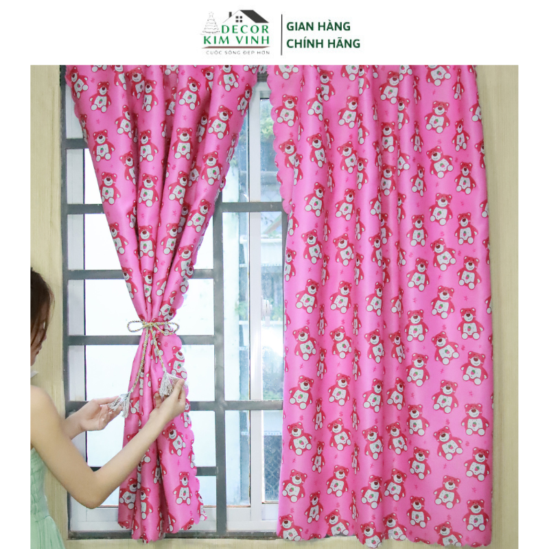 Rèm Vải Khoen Lỗ, Khoen Ri Đô, Rèm Dán GẤU DÂU NHỎ Decor Kim Vinh Vải ...