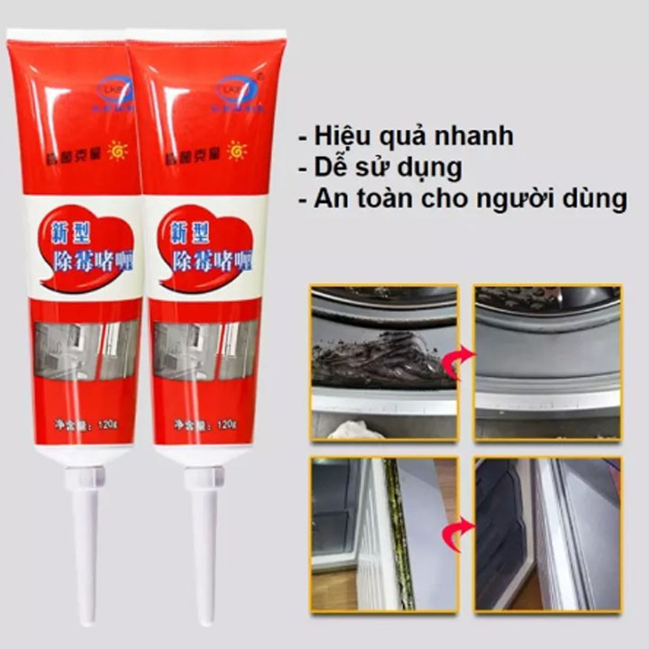 Keo tẩy mốc chân tường, gel tẩy nấm mốc đa năng, nước tẩy trắng vết ố diệt khuẩn
