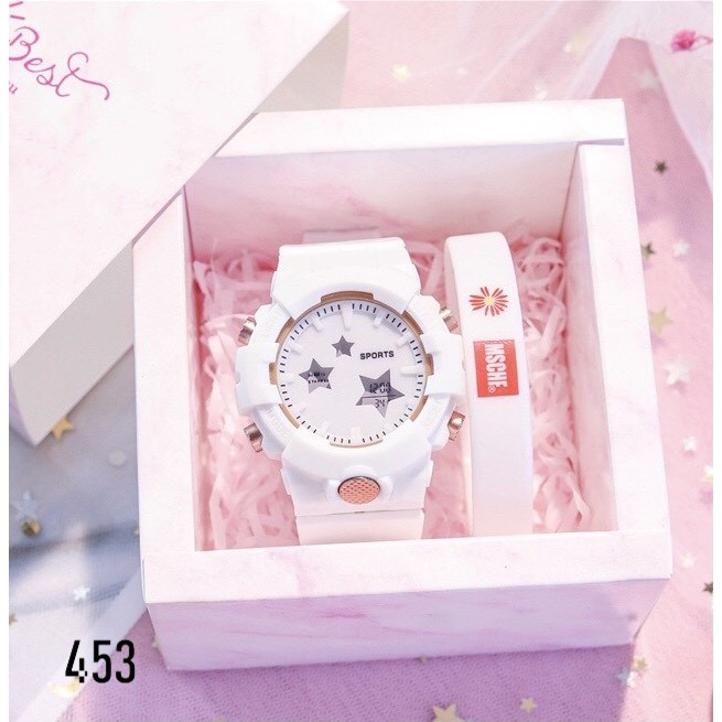 Đồng Hồ Unisex Nam Nữ RETRO AOSUN 312 Thể Thao Điện Tử Form Tròn Dễ Thương