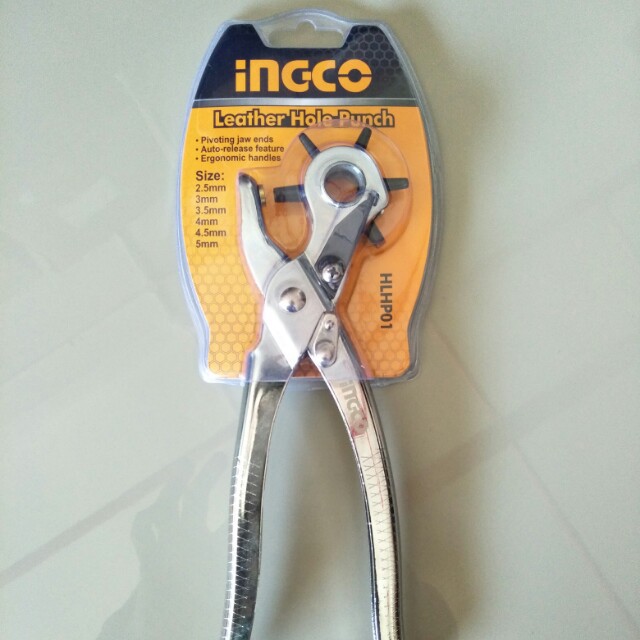 2.5-5mm Kìm đục lỗ vải da INGCO HLHP01