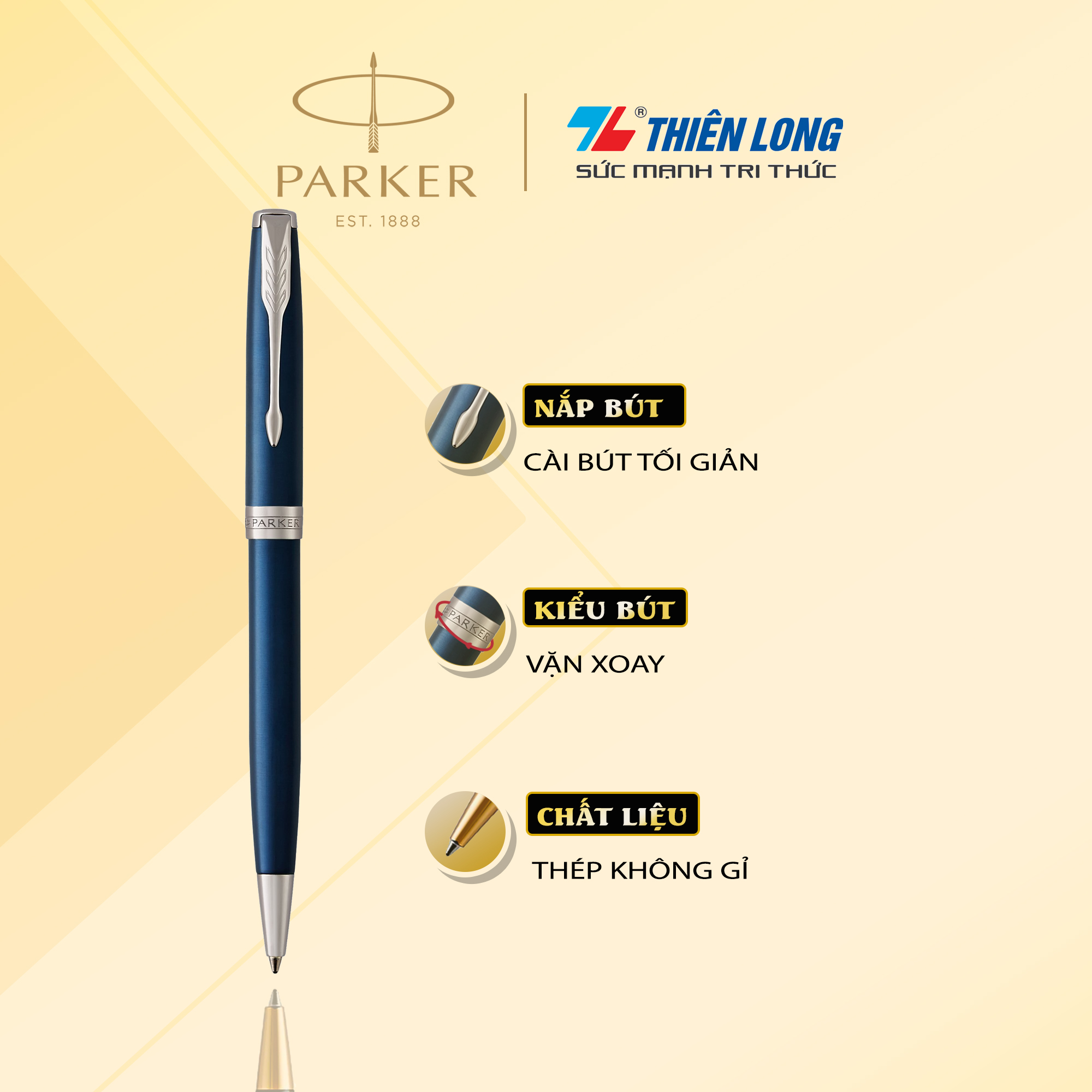 Bút bi cao cấp parker sonnet đ-blue ct tb-1950889