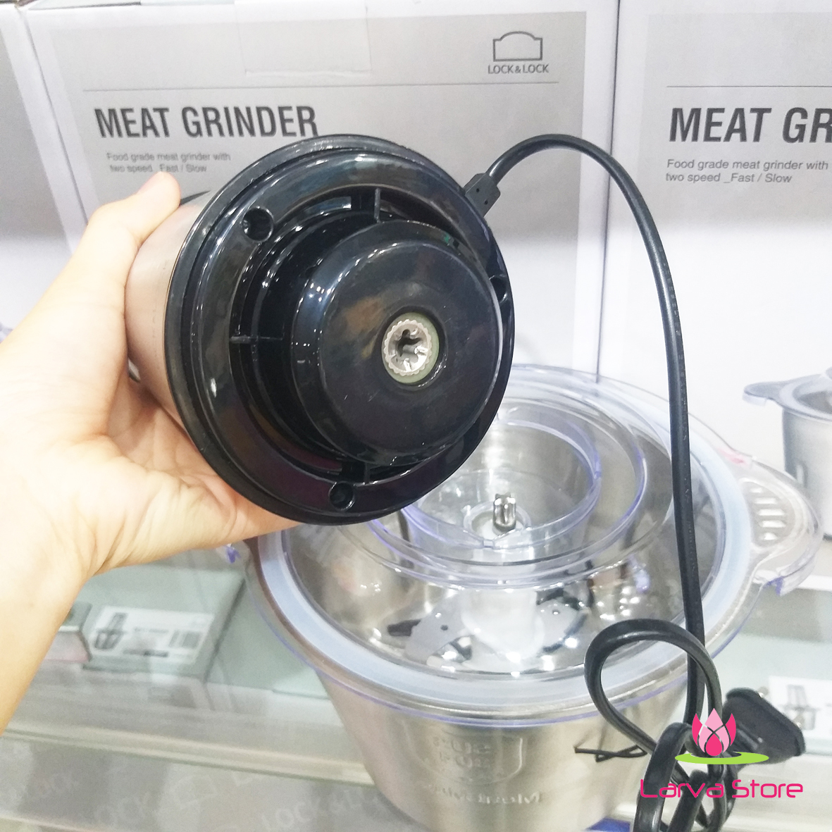 Máy Xay Thịt Cối Inox Lock&Lock EJM172 2 lít Hàng Chính Hãng