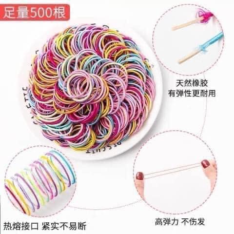 SÉT 500 DÂY THUN BUỘC TÓC