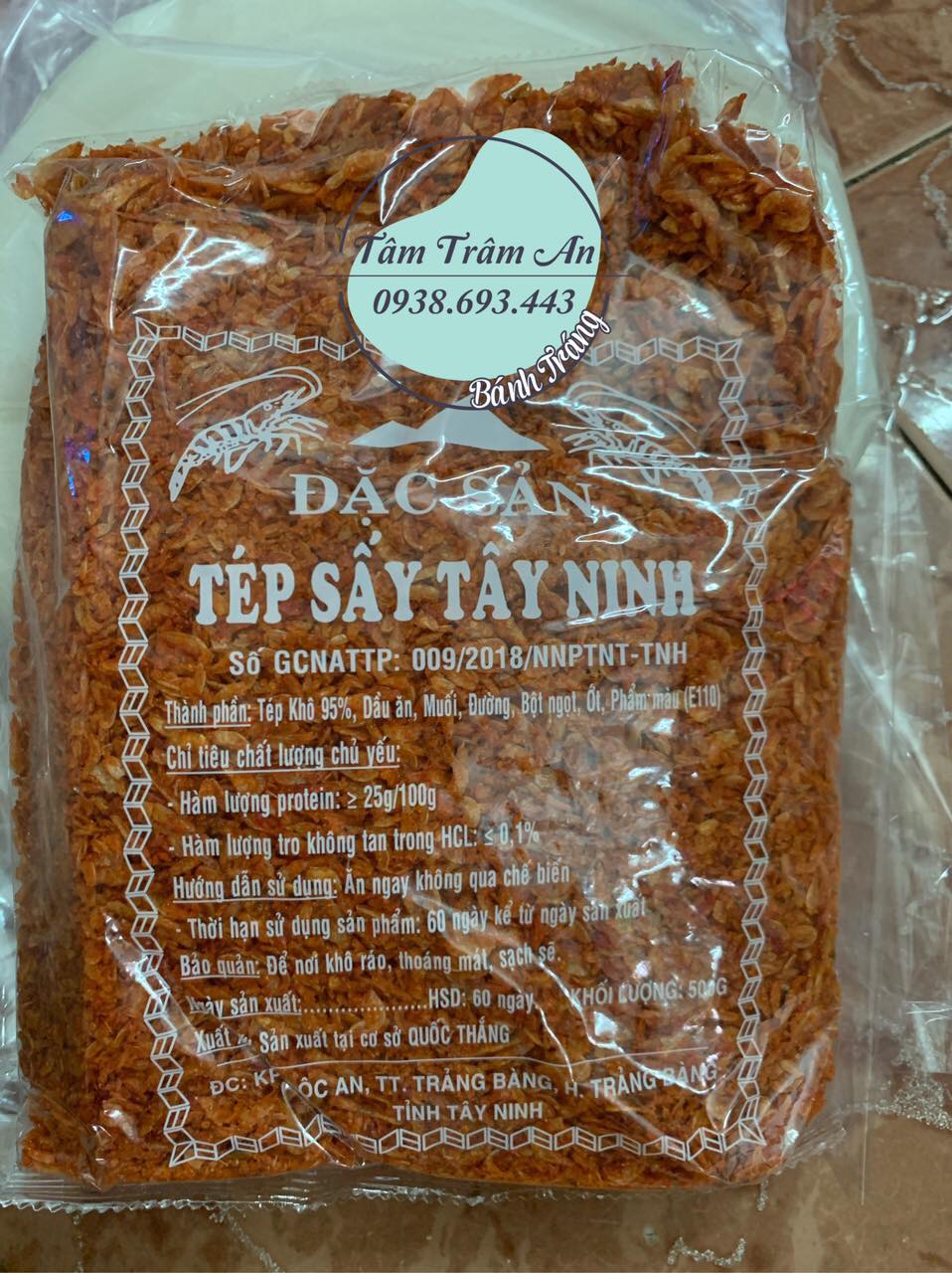 [HCM]Tép sấy tây ninh 500g